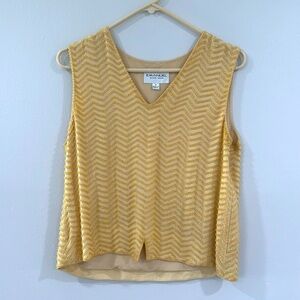 Vintage Emanuel Ungaro gold beaded 100% silk blouse